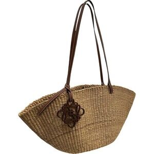 Loewe Shell Basket Tote Bag phant Grass Leather